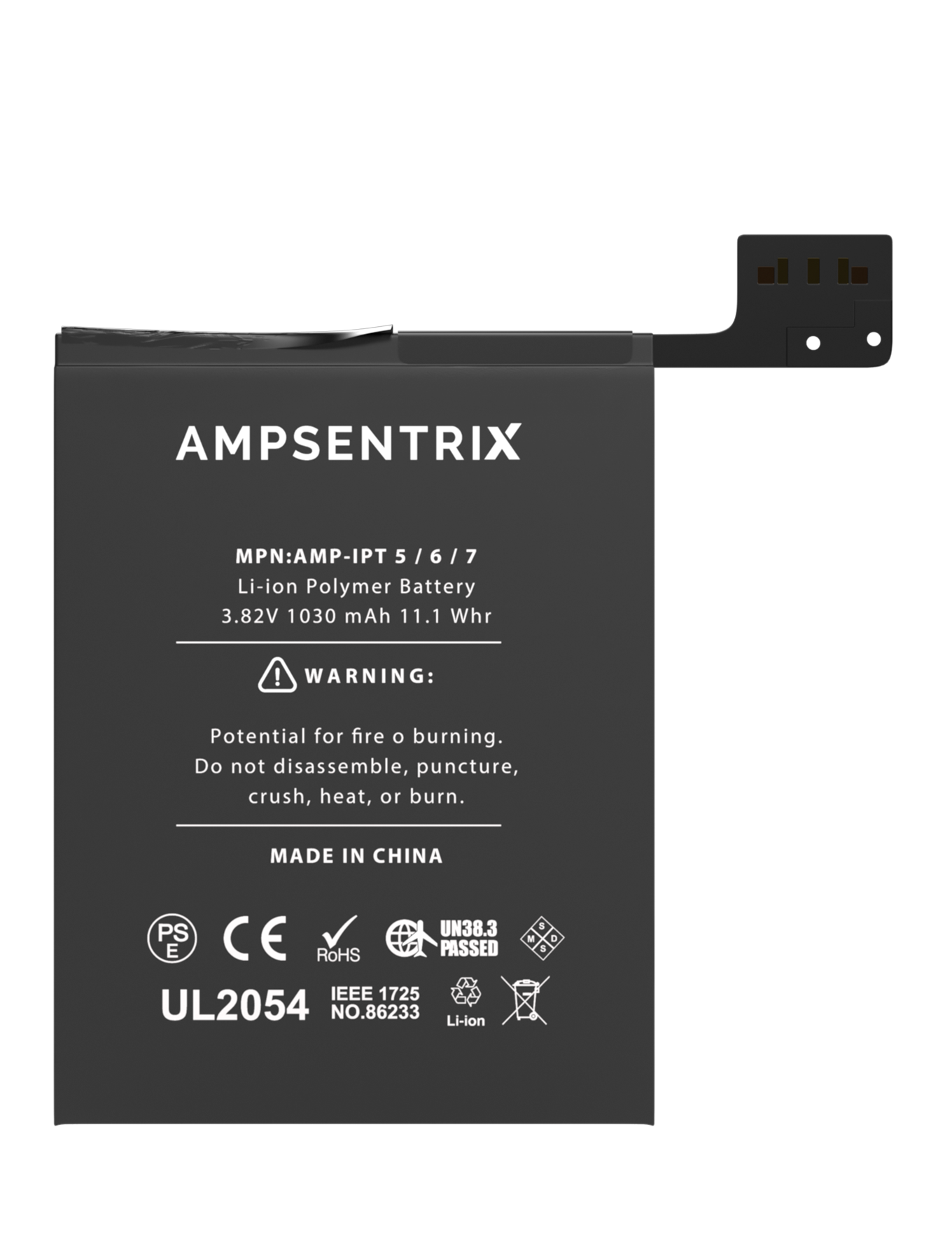 REPLACEMENT BATTERY COMPATIBLE FOR IPOD TOUCH 5 / TOUCH 6 / TOUCH 7 (AMPSENTRIX)