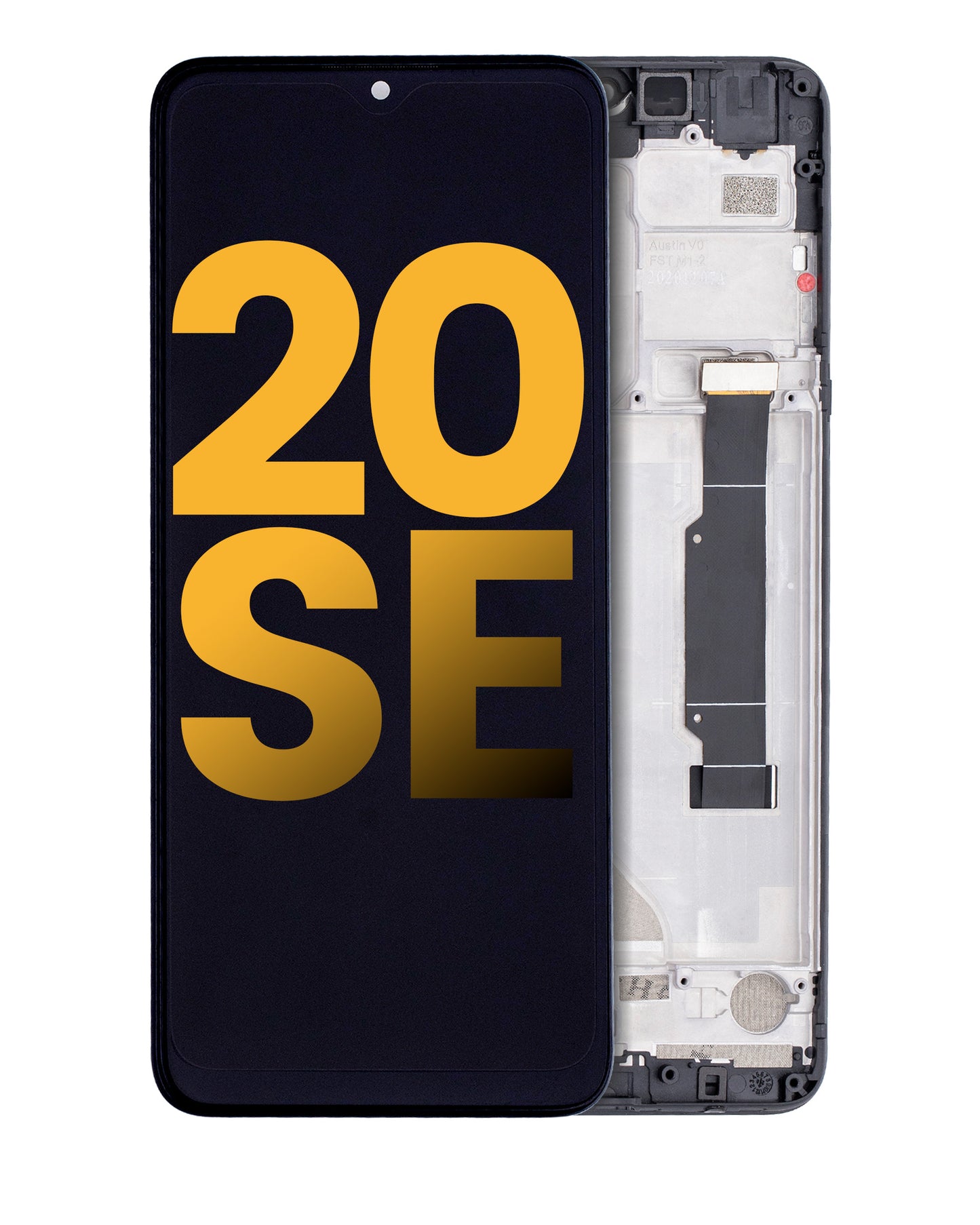 LCD ASSEMBLY WITH FRAME COMPATIBLE FOR TCL 20 SE (REFURBISHED) (NUIT BLACK)