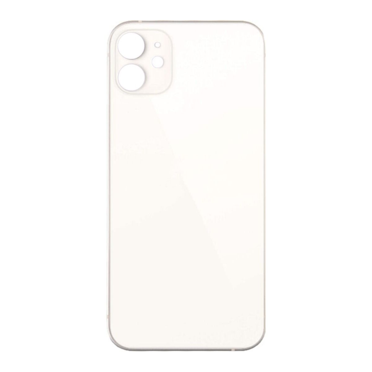 iP 12 Bigger Camera Hole Back Glass (NO LOGO)- (WHITE)