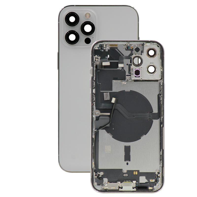 OEM PULL - BACK HOUSING FOR iPhone 12 PRO MAX (NO LOGO) -silver