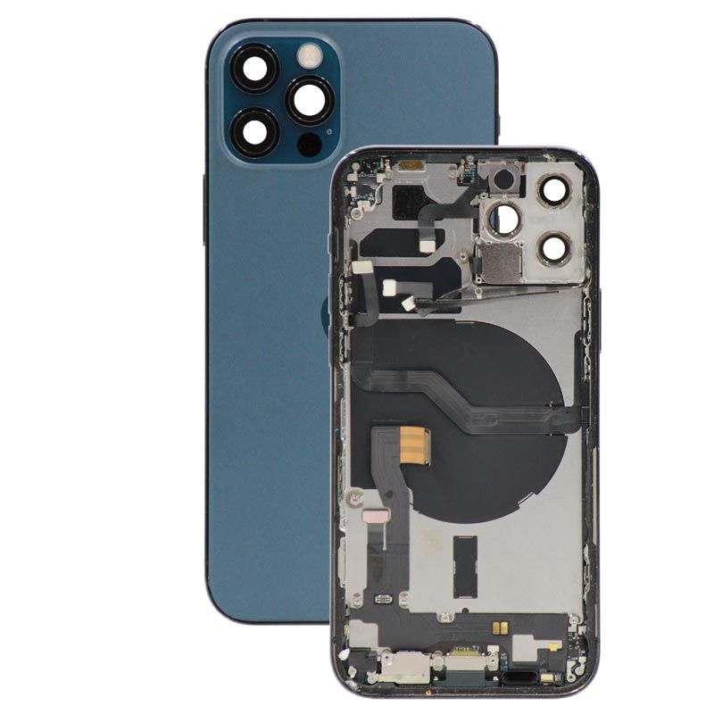 OEM PULL - BACK HOUSING FOR iPhone 12 PRO MAX (NO LOGO) -BLUE
