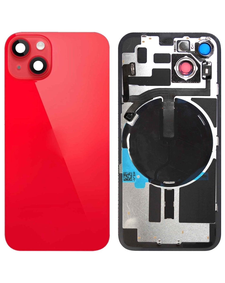 Back Glass with MagSafe for iPhone 14 (NO LOGO) (RED) OEM PULL