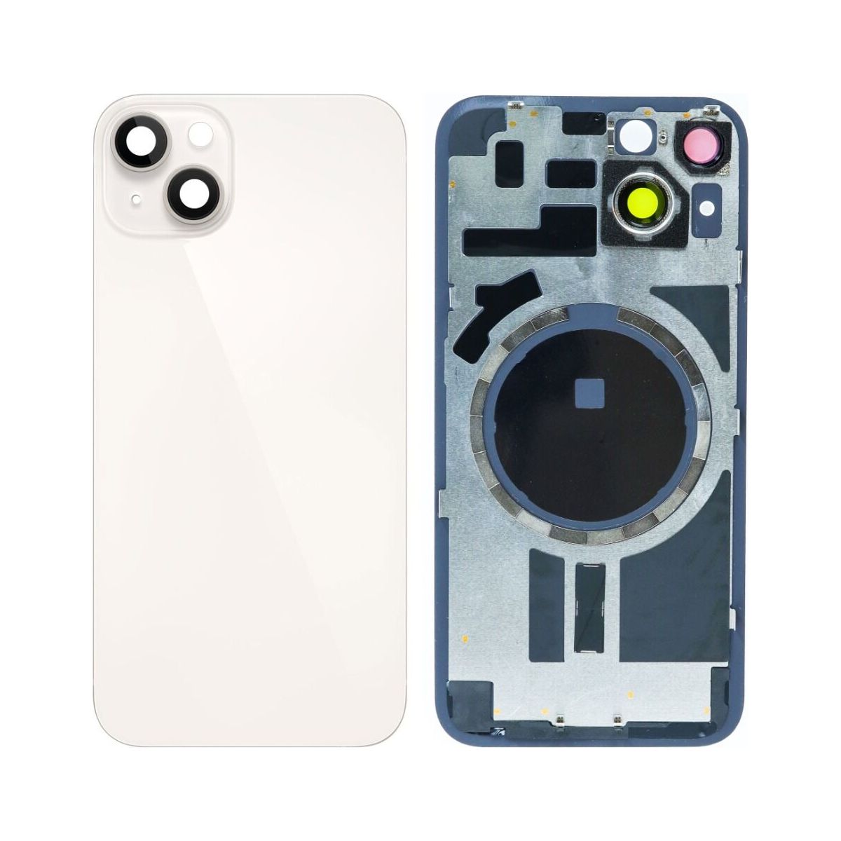 iP 14 Back Glass w/ Frame & MagSafe Magnet (NO LOGO) (STARLIGHT)