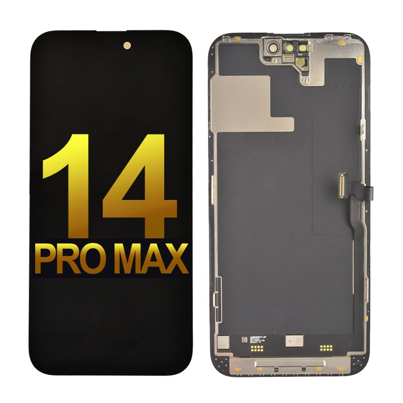Oled Screen Digitizer Assembly With Frame For Iphone 14 Pro Max (Refurbished) - Black Lcd