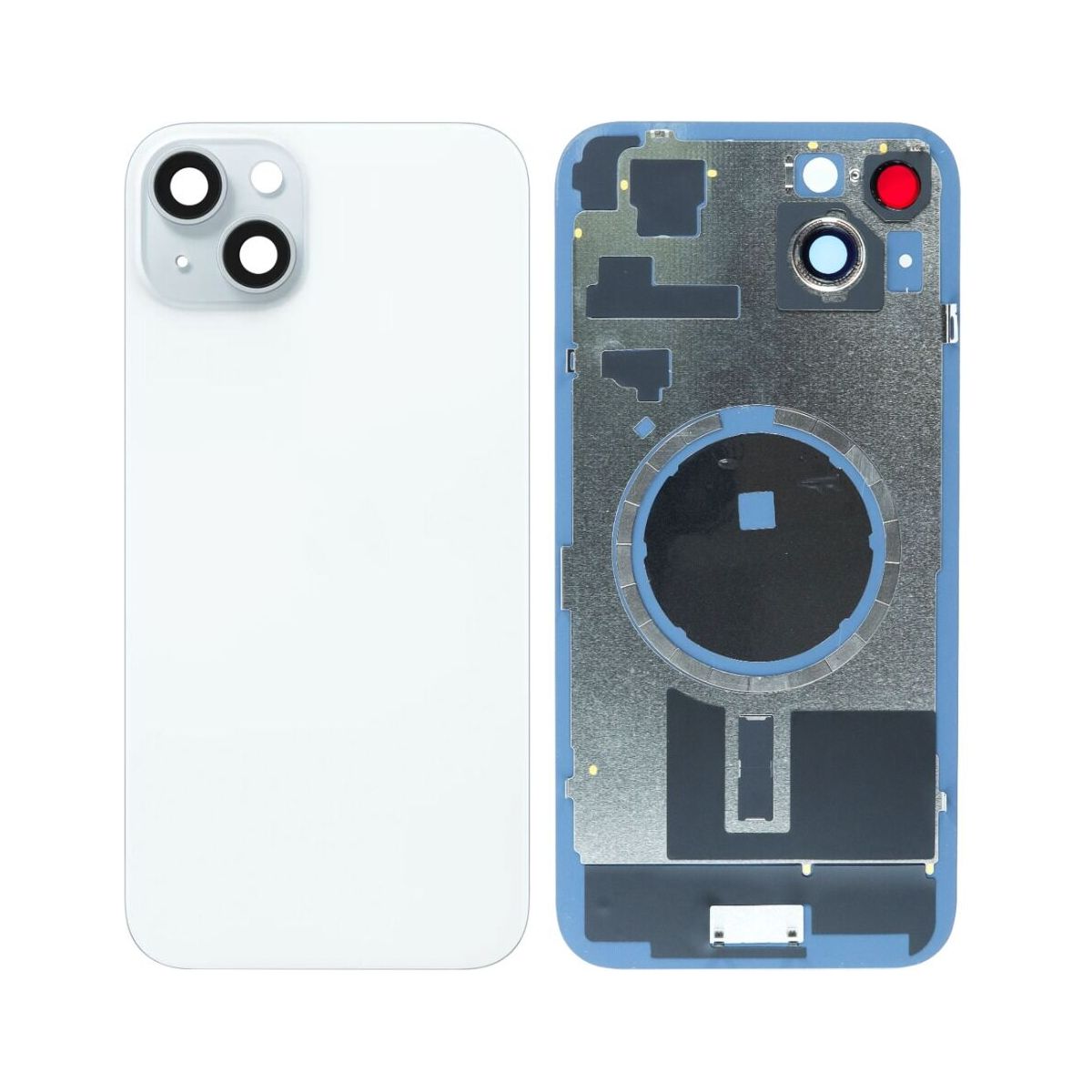 iP 15 Plus Back Glass (Bigger Camera Hole) (NO LOGO) (BLUE)