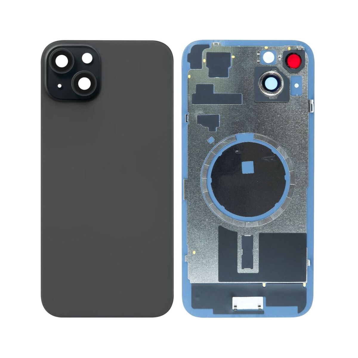 iP 15 Plus Back Glass (Bigger Camera Hole) (NO LOGO) (BLACK)