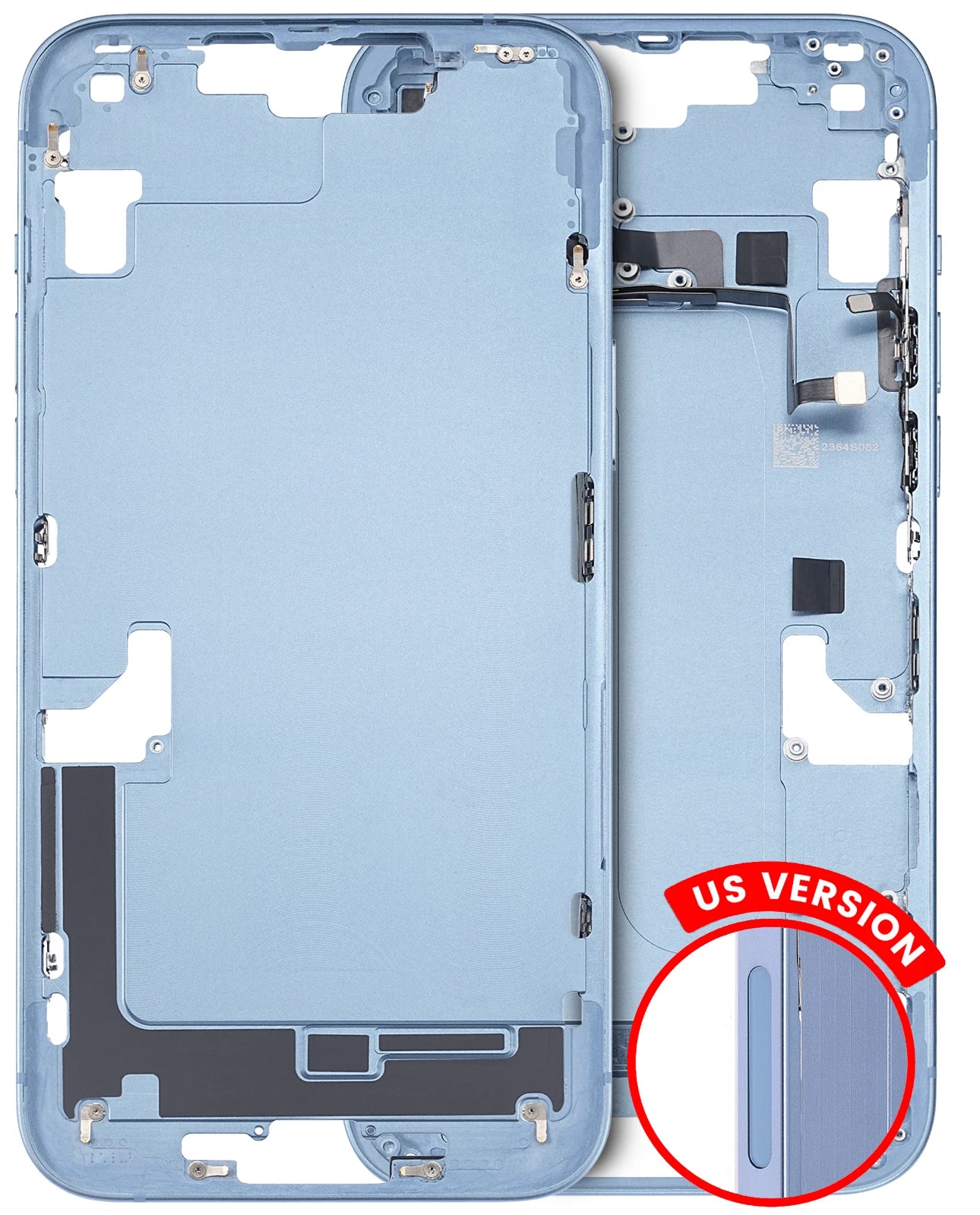 Middle Frame with Small Parts for iP 16 (Blue)