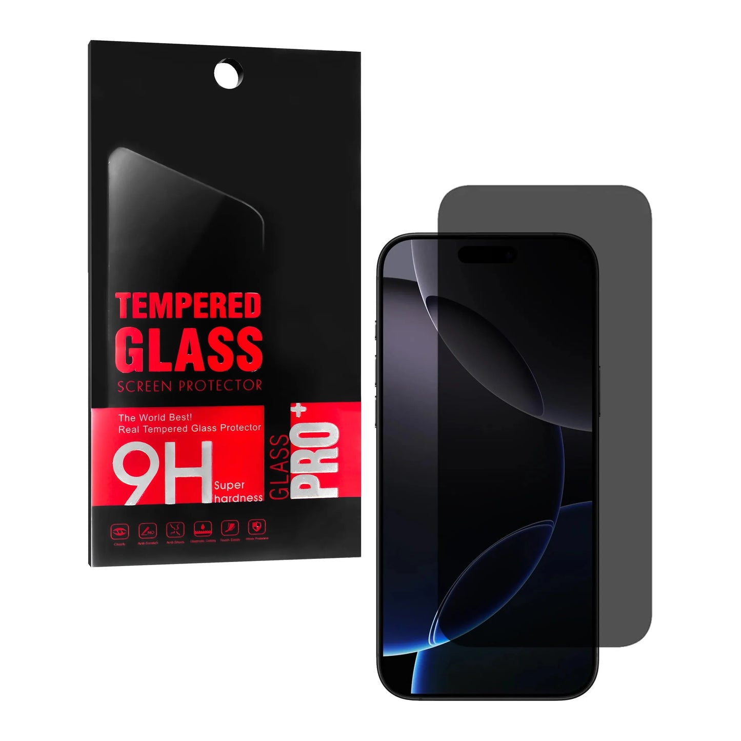 Privacy Tempered Glass for iP 16 Pro Max (Pack of 10)