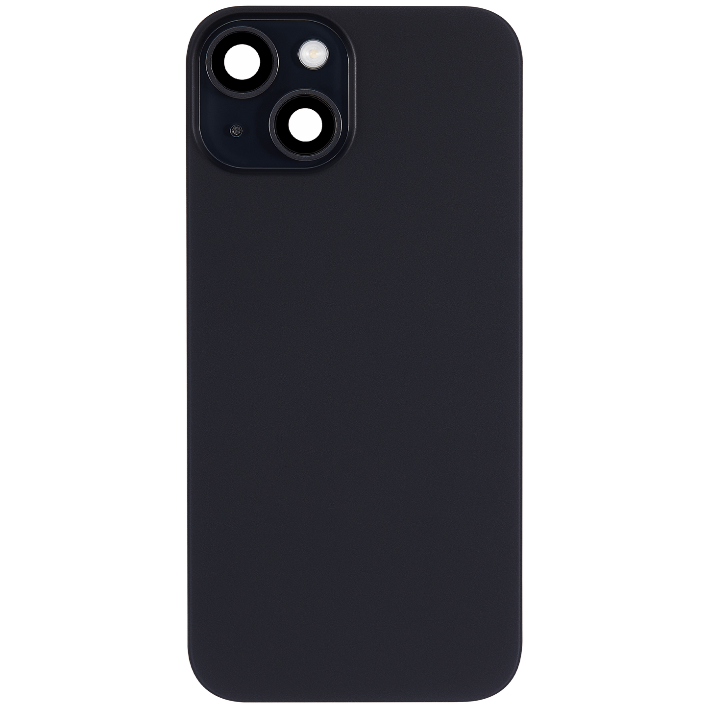 Back Glass With Steel Plate Compatible For iP 15 (Black) (NO LOGO)