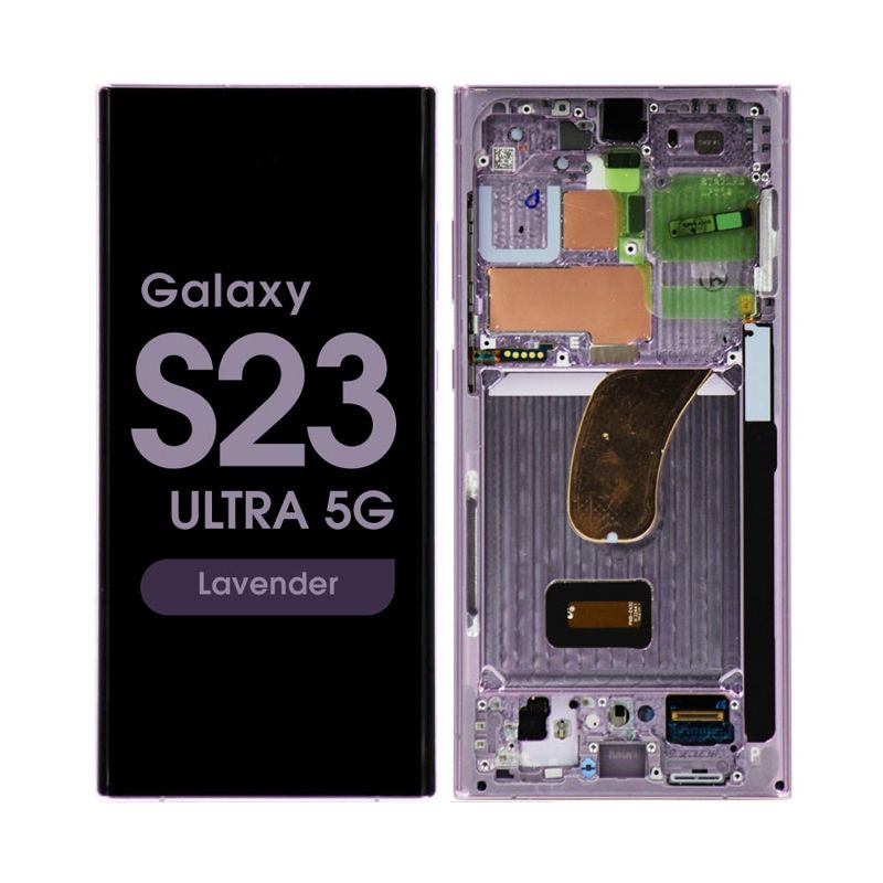 OLED Assembly with Frame for Galaxy S23 Ultra (S918) (LAVENDER) (Premium)