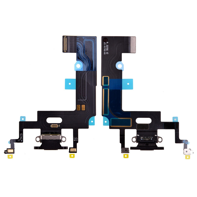 Charging Port with Flex Cable for iP XR (High Quality) - Black