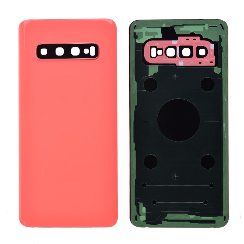 Back Cover with Camera Glass Lens and Adhesive Tape for Samsung Galaxy S10 G973- Pink