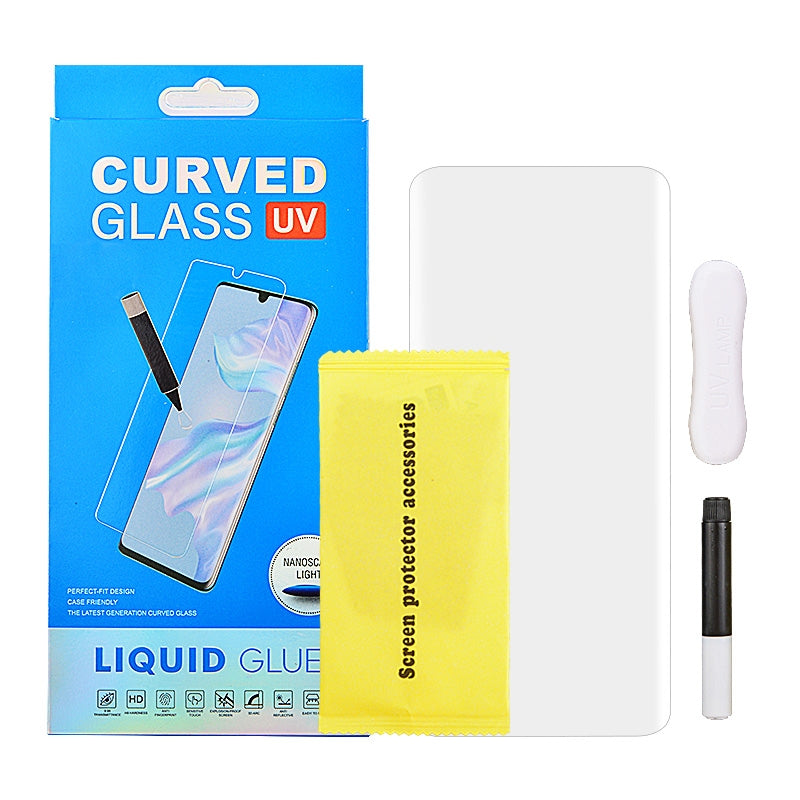 Full Curved Tempered Glass Screen Protector for Samsung Galaxy S20 G980/ S20 5G G981(with UV Light & UV Glue)(Retail Packaging)