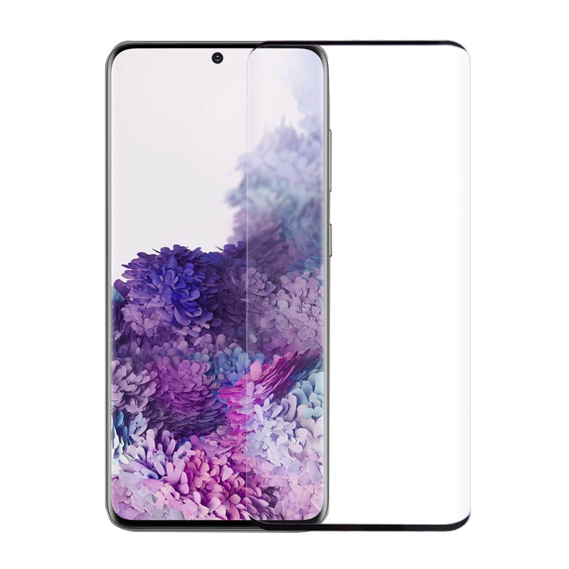 Full Curved Tempered Glass Screen Protector for Samsung Galaxy S20 G980/ S20 5G G981 - Black(Retail Packaging)