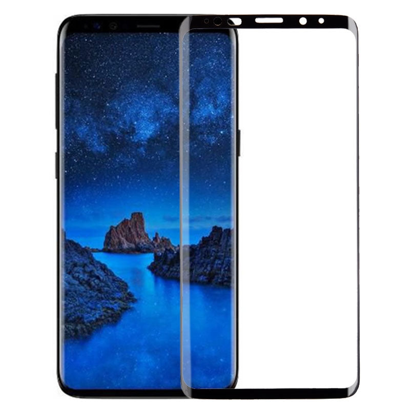 Full Curved Tempered Glass Screen Protector for Samsung Galaxy S9 Plus G965 - Black (Retail Packaging)