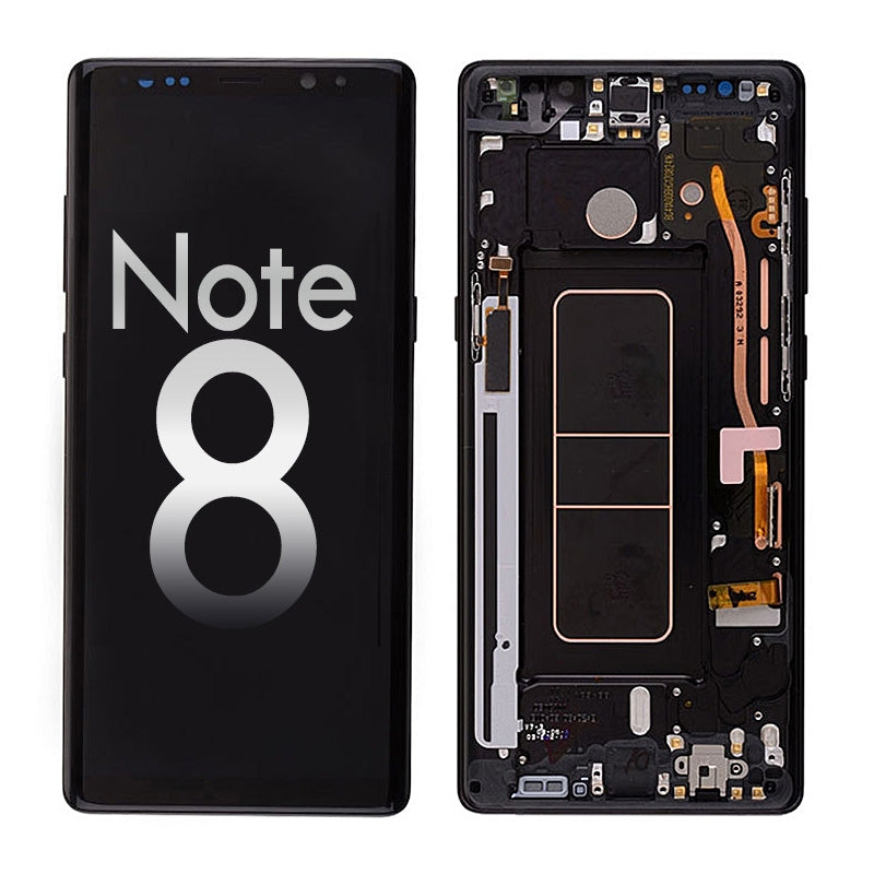 OLED Screen Digitizer with Frame Replacement for Samsung Galaxy Note 8 N950 (Premium) - Midnight Black