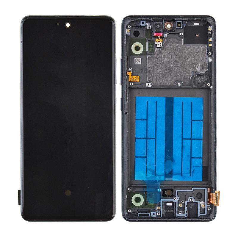 OLED Screen Digitizer Assembly with Frame for Samsung Galaxy A51 5G A516 - Black