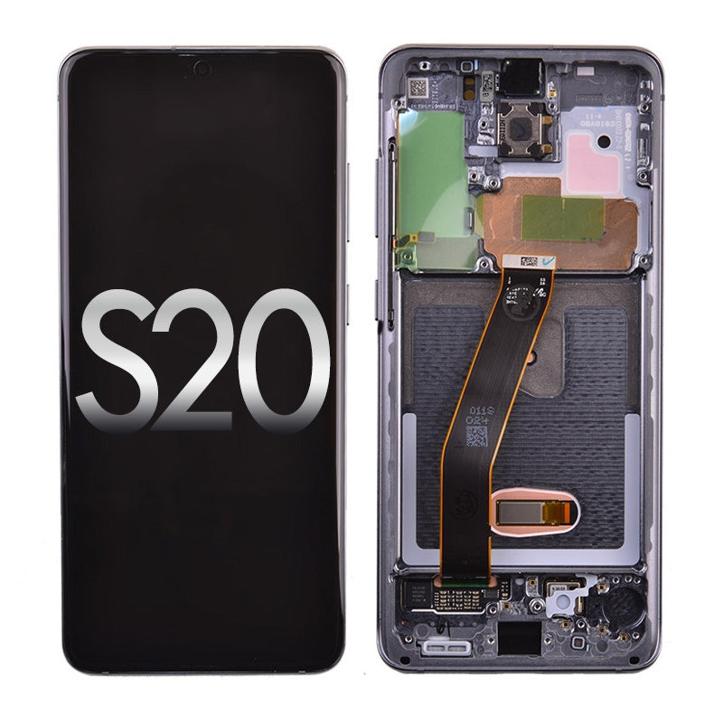 Oled Screen Digitizer With Frame Replacement For Samsung Galaxy S20 G980/ 5G G981 (Premium) - Cosmic