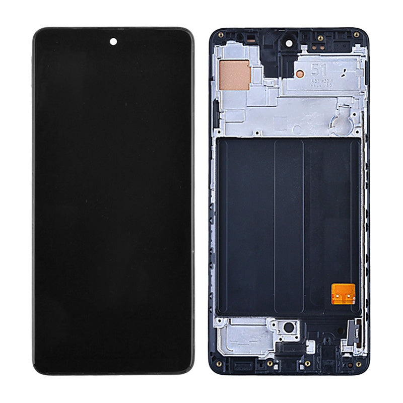 LCD Screen Digitizer Assembly With Frame for Samsung Galaxy A51 A515 (Incell) - Prism Black