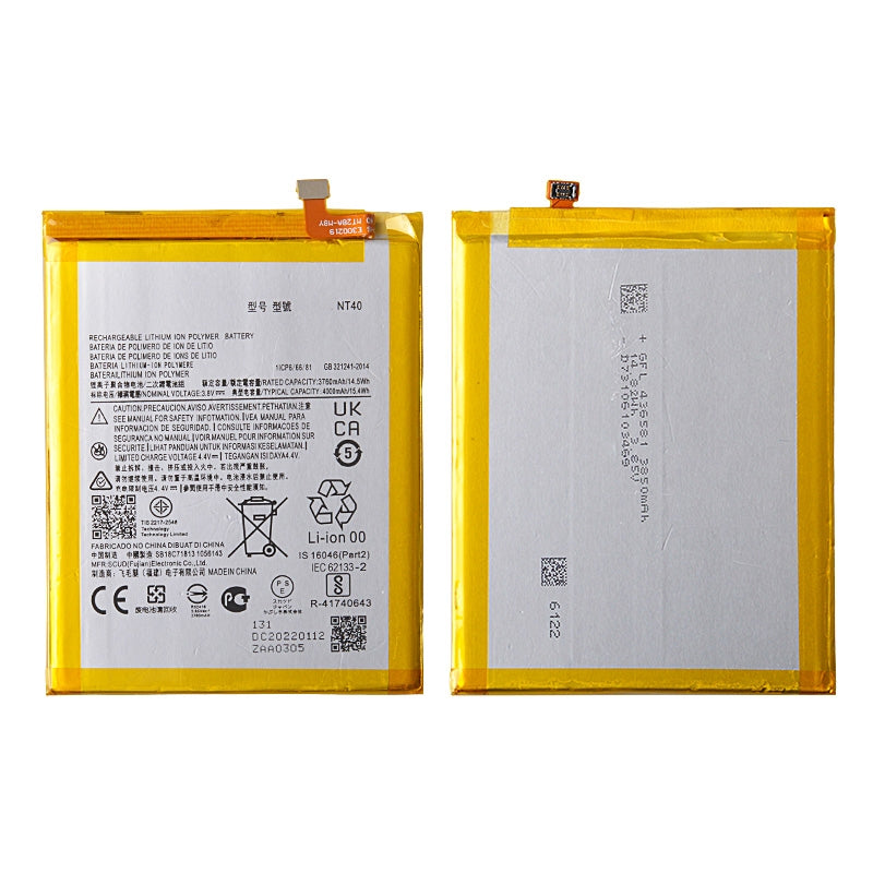 REPLACEMENT BATTERY COMPATIBLE FOR MOTOROLA MOTO G PURE (XT2163 / 2021) / E20 (XT2155 / 2021) (NT40)