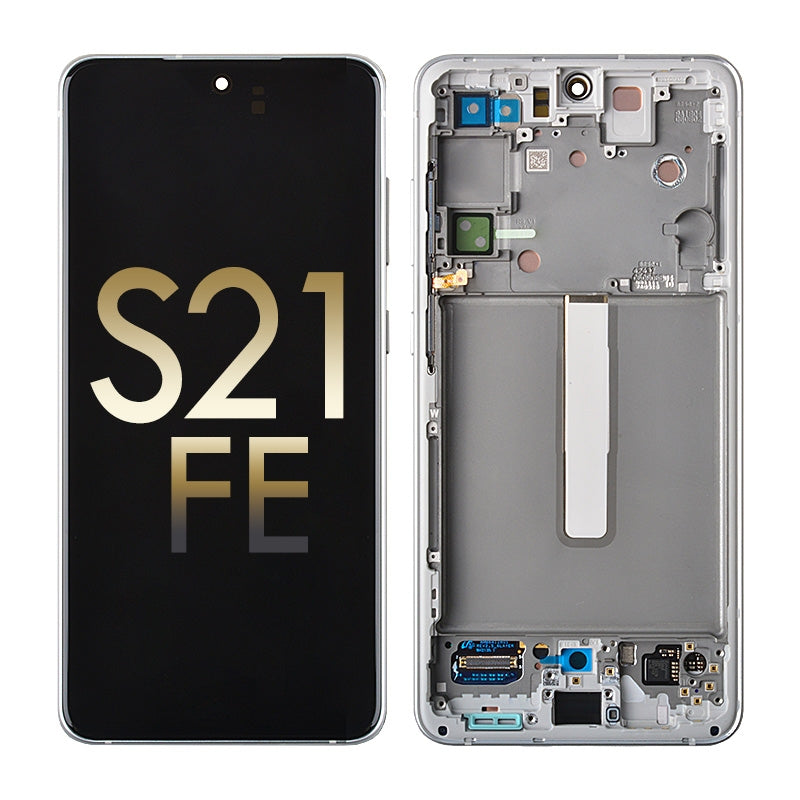 Oled Screen Digitizer Assembly With Frame For Samsung Galaxy S21 Fe 5G G990 (For America
