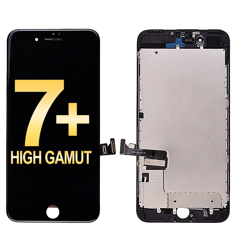 iPhone 7 Plus LCD Assembly w/ Steel Plate (BLACK)