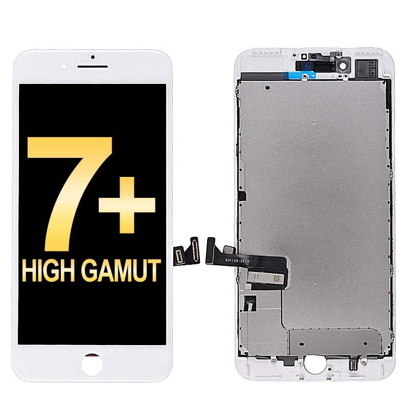 LCD Screen Display with Touch Digitizer and Back Plate for iPhone 7 Plus White