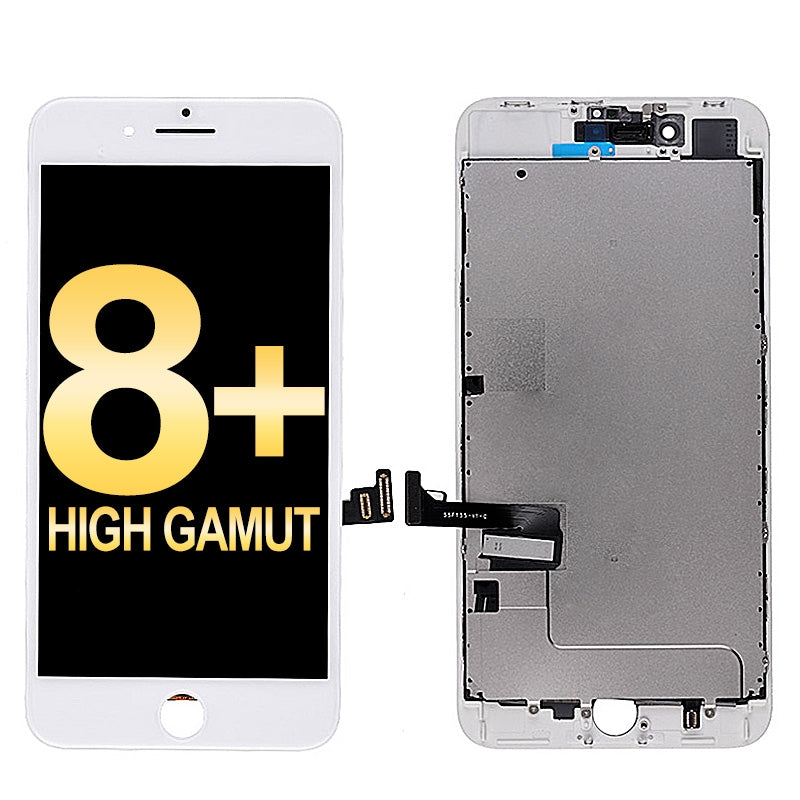 iPhone 8 Plus LCD Assembly w/ Steel Plate (White) PRIME