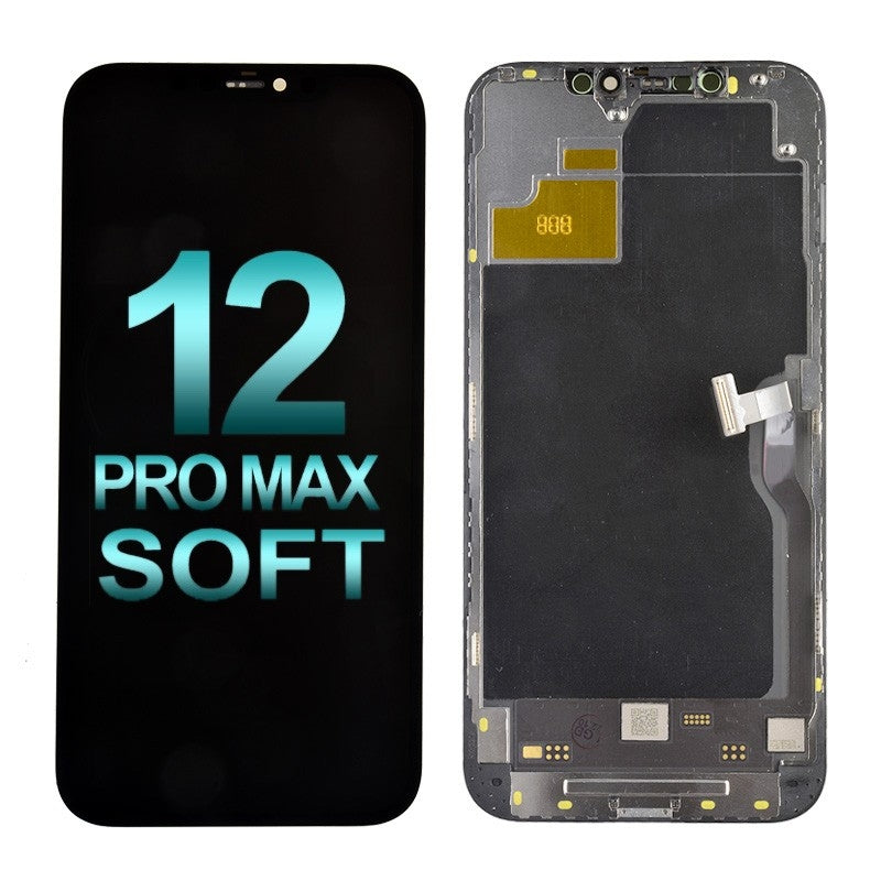 Premium Soft OLED Screen Digitizer Assembly With Frame for iPhone 12 Pro Max