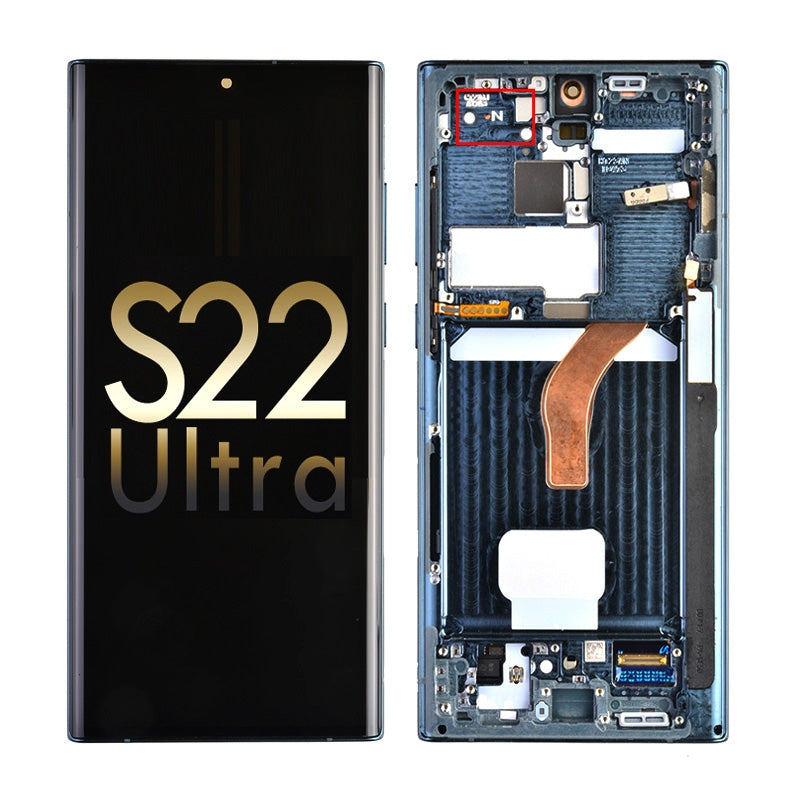 Oled Screen Digitizer Assembly With Frame For Samsung Galaxy S22 Ultra 5G S908 (For America