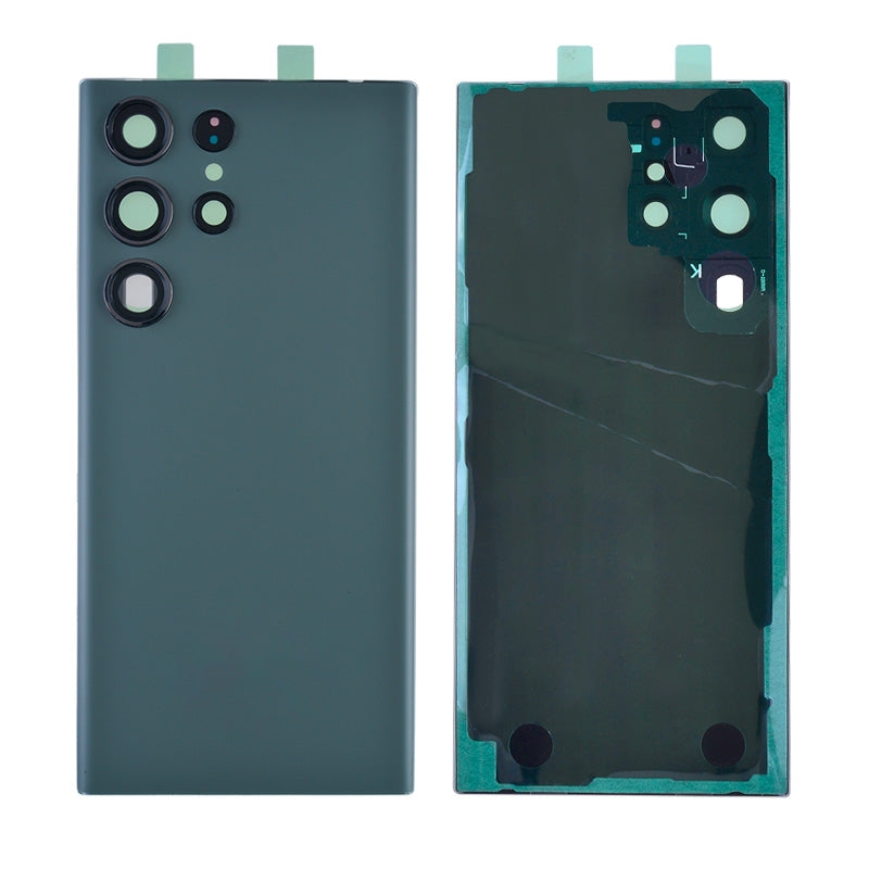Back Cover with Camera Glass Lens and Adhesive Tape for Samsung Galaxy S23 Ultra S918 (for SAMSUNG) - Green Back Glass