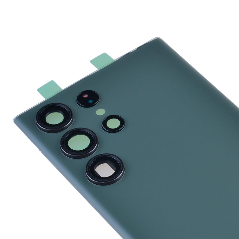 Back Cover with Camera Glass Lens and Adhesive Tape for Samsung Galaxy S23 Ultra S918 (for SAMSUNG) - Green Back Glass