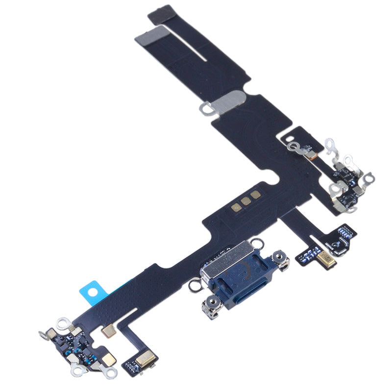 Charging Port with Flex Cable for iP 14 Plus (High Quality) - Midnight