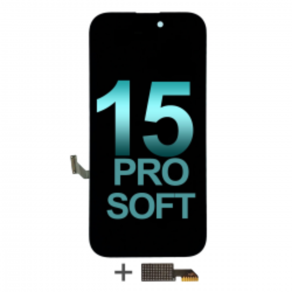 Soft OLED Screen Digitizer Assembly with Portable IC for iPhone 15 Pro