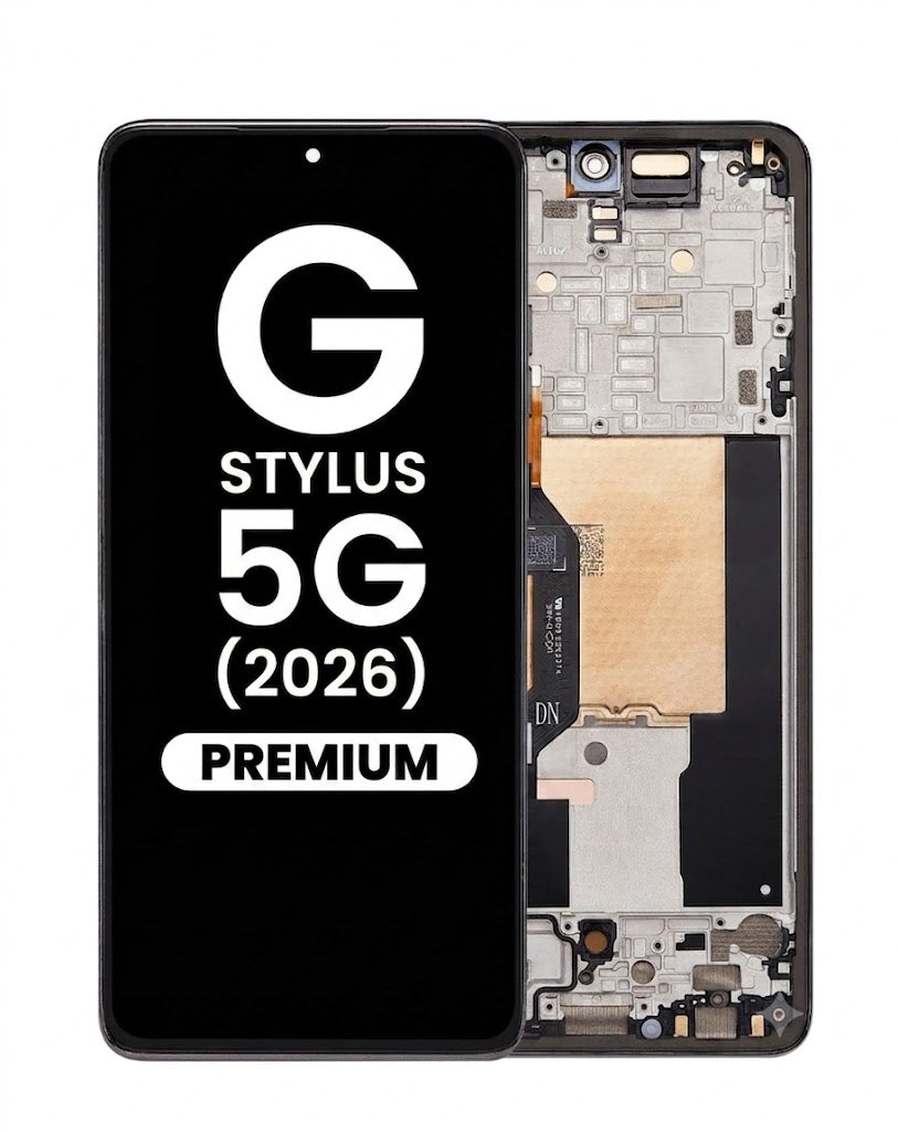 OLED Assembly with Frame Compatible for Moto G Stylus 5G (XT2619 / 2026) (COAL SMOKE) (Premium)