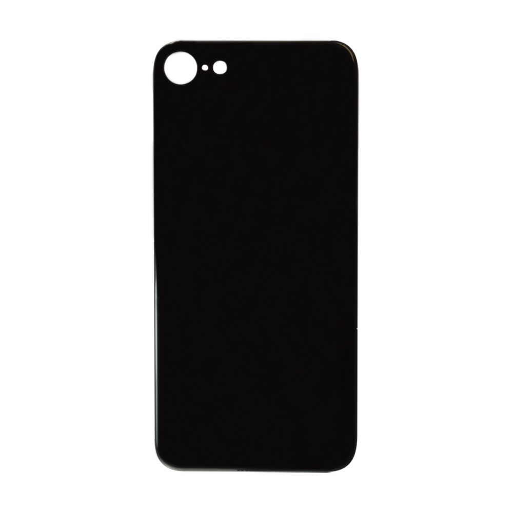 iP 8 Rear Glass Back Cover Replacement - Black (Big Hole)