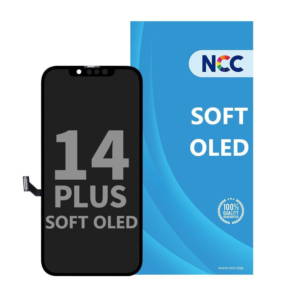 Soft OLED Screen Digitizer Assembly With Frame for iPhone 14 Plus