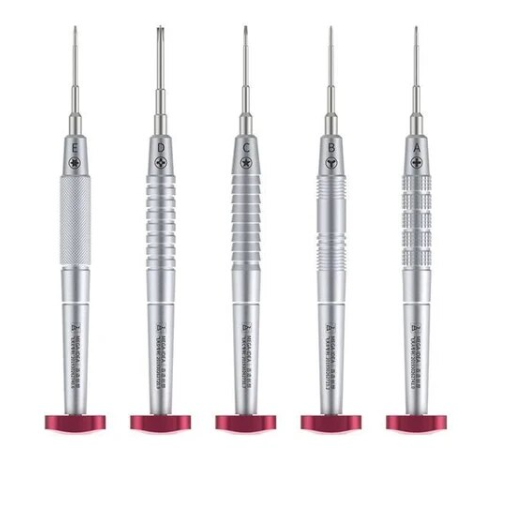 iFlying 2D Precision Screwdriver Kit (Crosshead 1.2mm / Tri-Point Y0.6 / Pentalobe 0.8mm / 2.5mm Convex Cross / Torx T2)