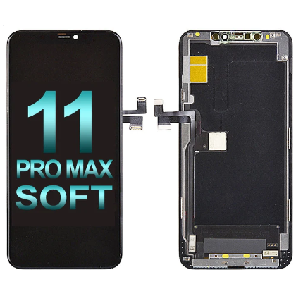 Premium Soft OLED Screen Digitizer Assembly with Frame for iPhone 11 Pro Max (Aftermarket Plus) - Black
