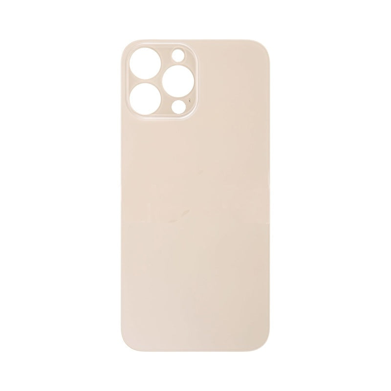 Back Glass Cover with Adhesive for iP 13 Pro (NO LOGO) - Gold (Big Hole)