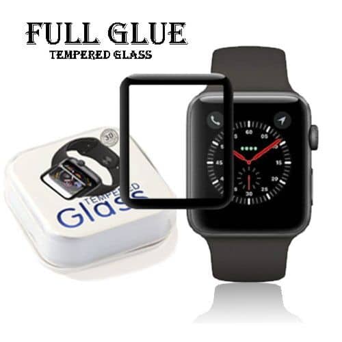 iWatch (40mm) Series 4 / 5 / 6 / SE (1st & 2nd Gen) Full Glue Tempered Glass (3D Curve / 1 Piece)