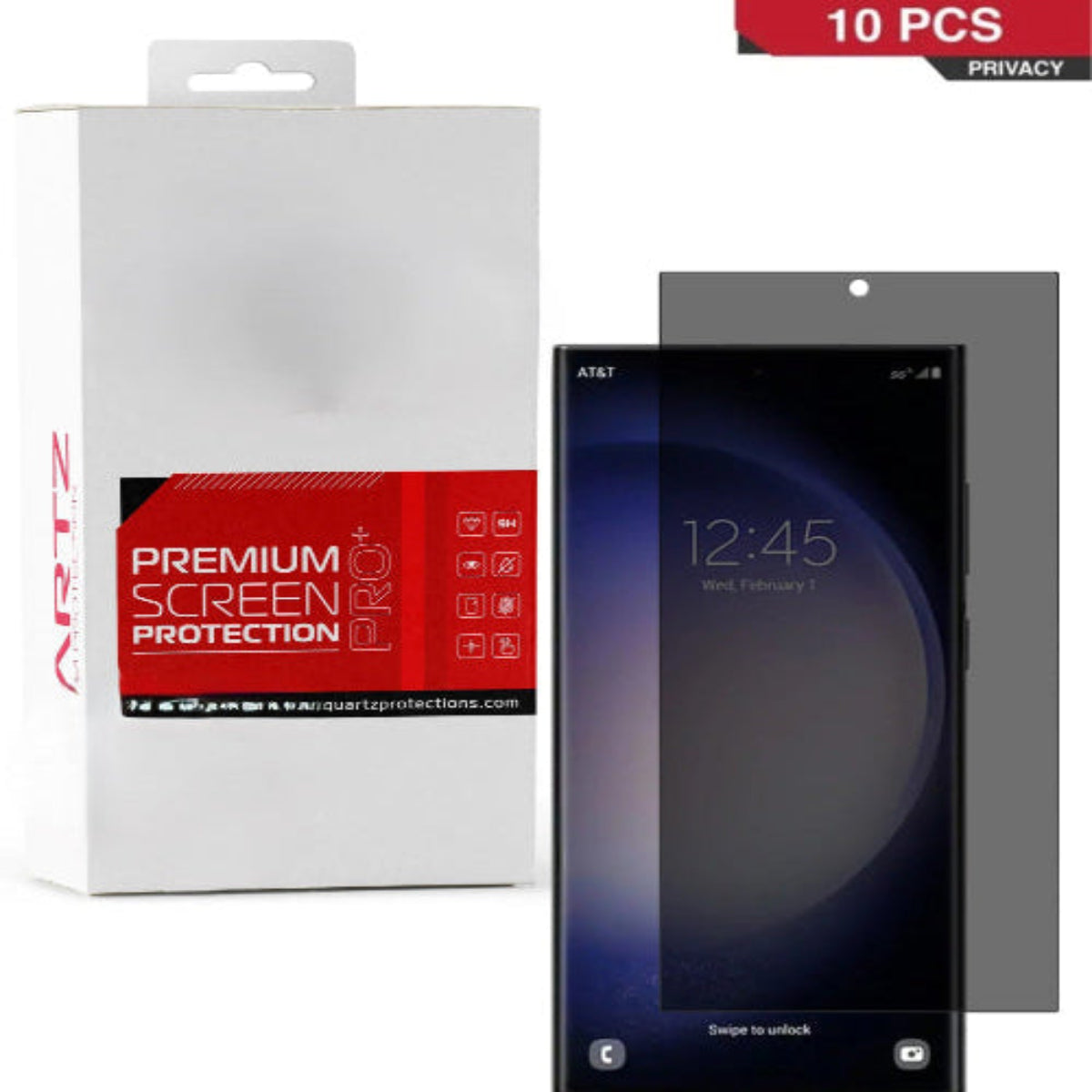Privacy Tempered Glass for Galaxy S24 Ultra (Pack of 10)