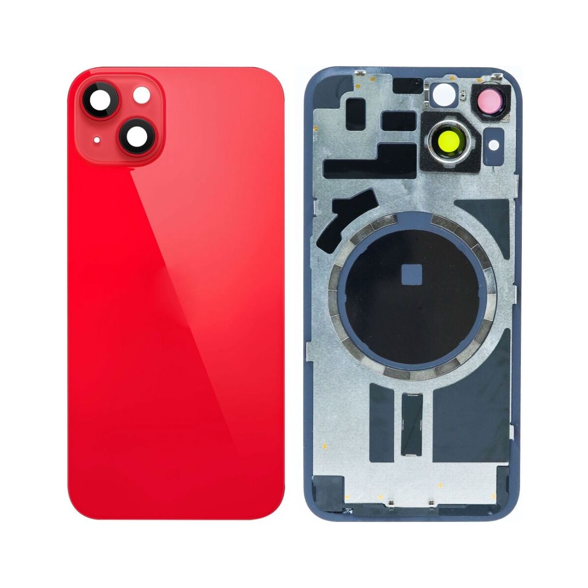 iP 14 Back Glass w/ Frame & MagSafe Magnet (NO LOGO) (RED)