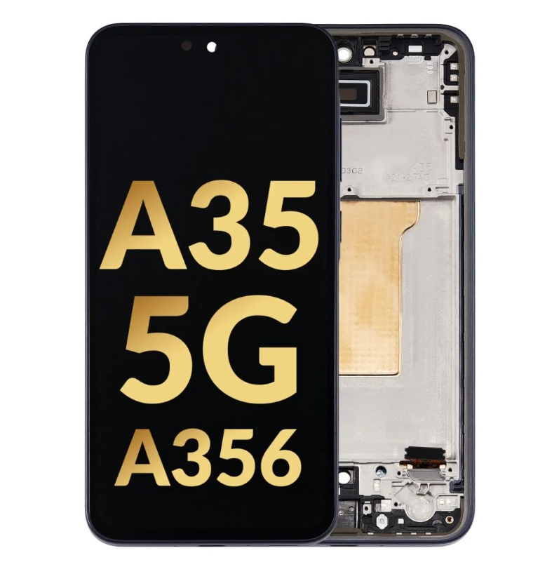 Galaxy A35 5G (A356 / 2024) OLED Assembly with Frame (NAVY) (Premium)