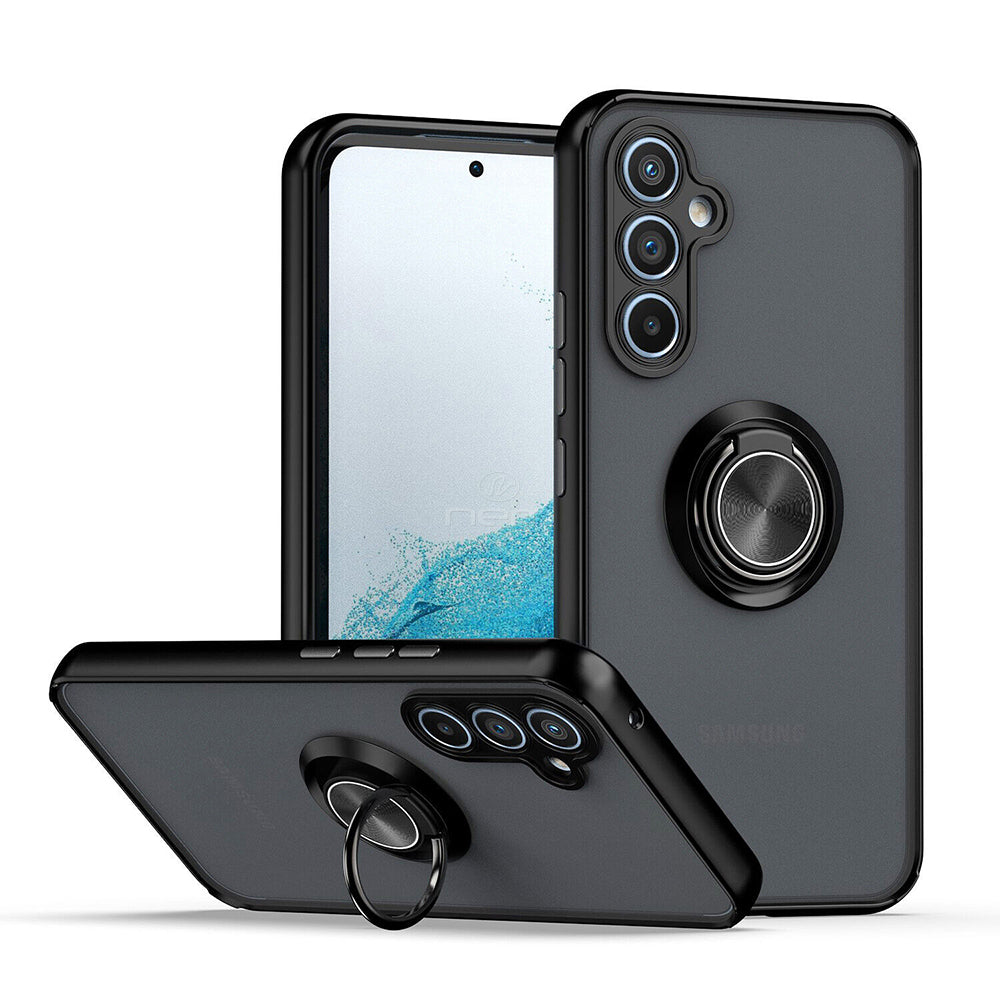 Samsung A16 5G Matte Magnetic Ring Stand Black