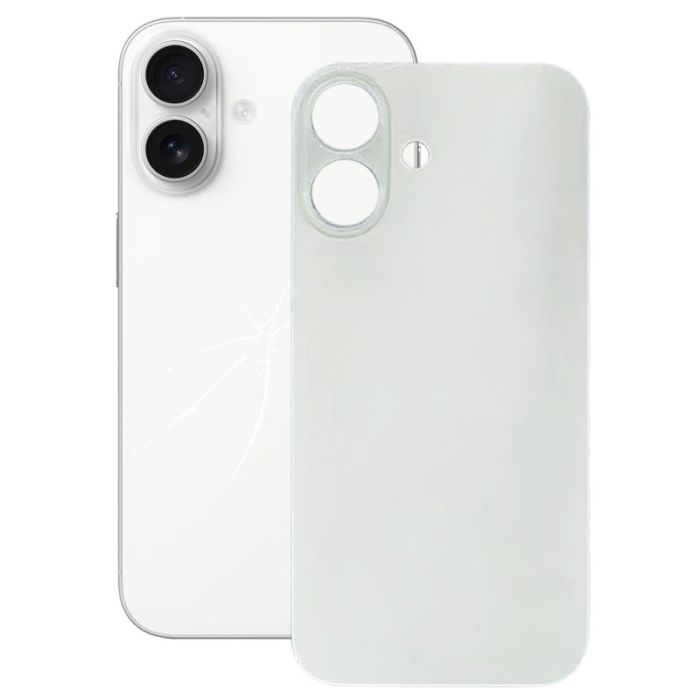 Replacement For iPhone 16 Back Glass Panel With Magsafe Magnet- White (NO LOGO)