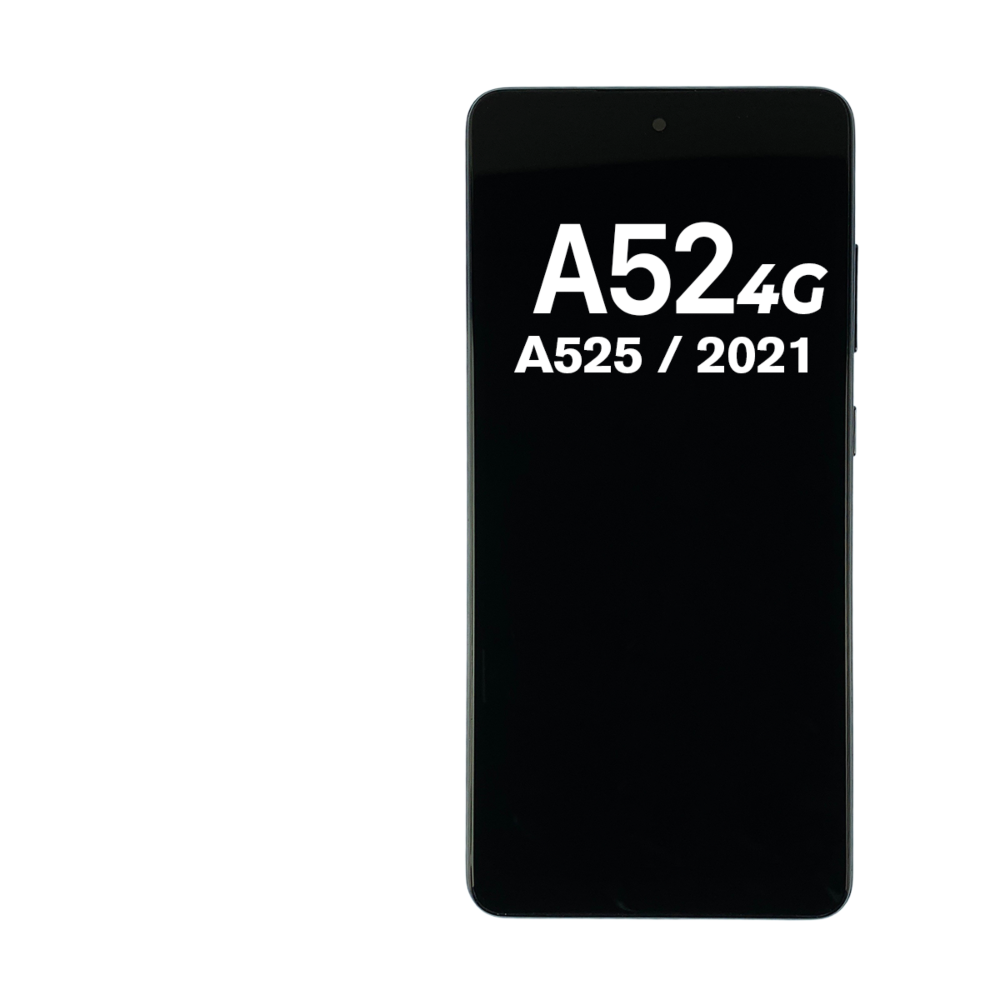 Samsung Galaxy A52 4G (A525 / 2021) LCD Assembly With Frame (No Finger Print Sensor) Aftermarket : Incell - Awesome Black