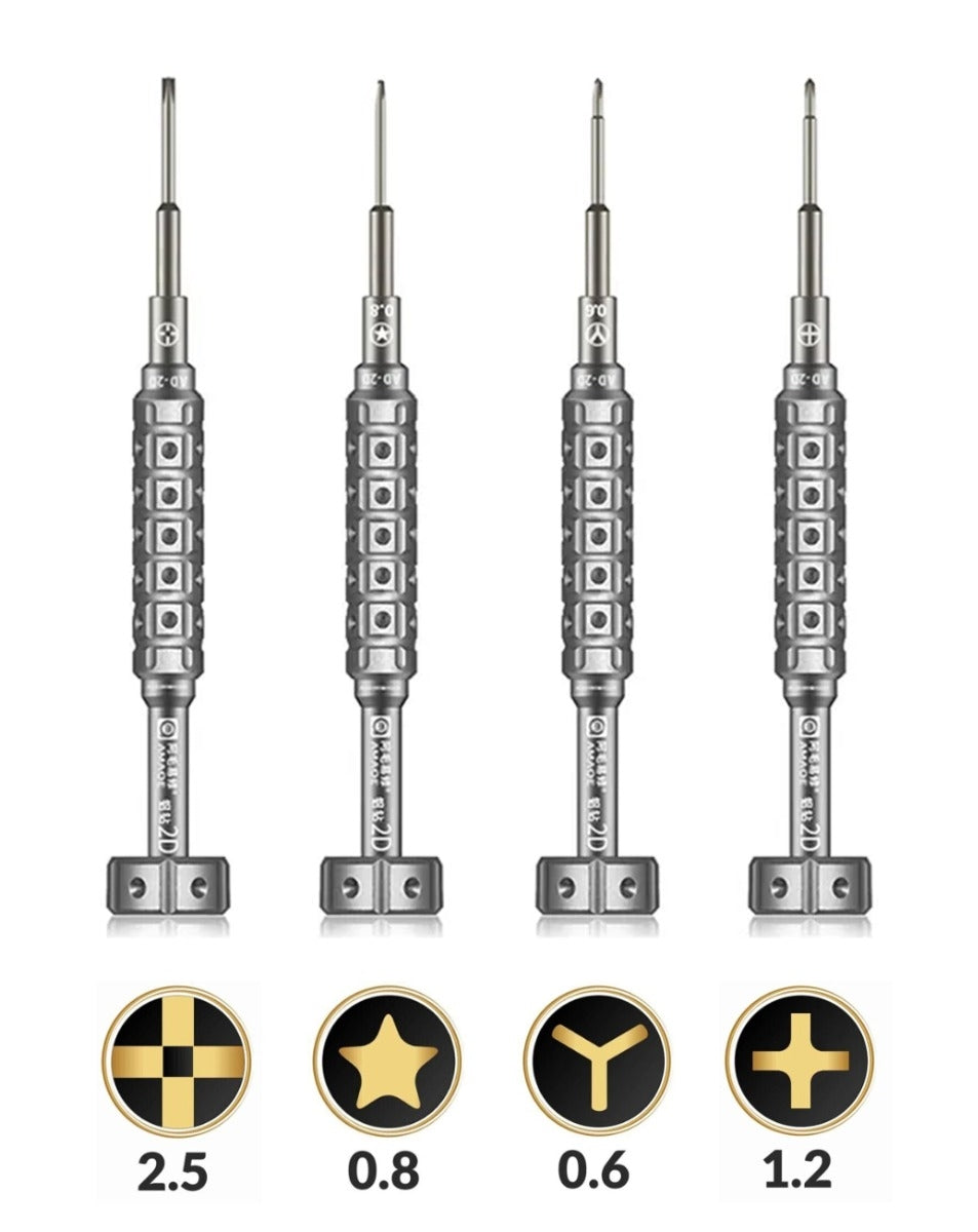 AMAOE 2D Precision Screwdriver Aluminum Drill - 4 Pcs Set