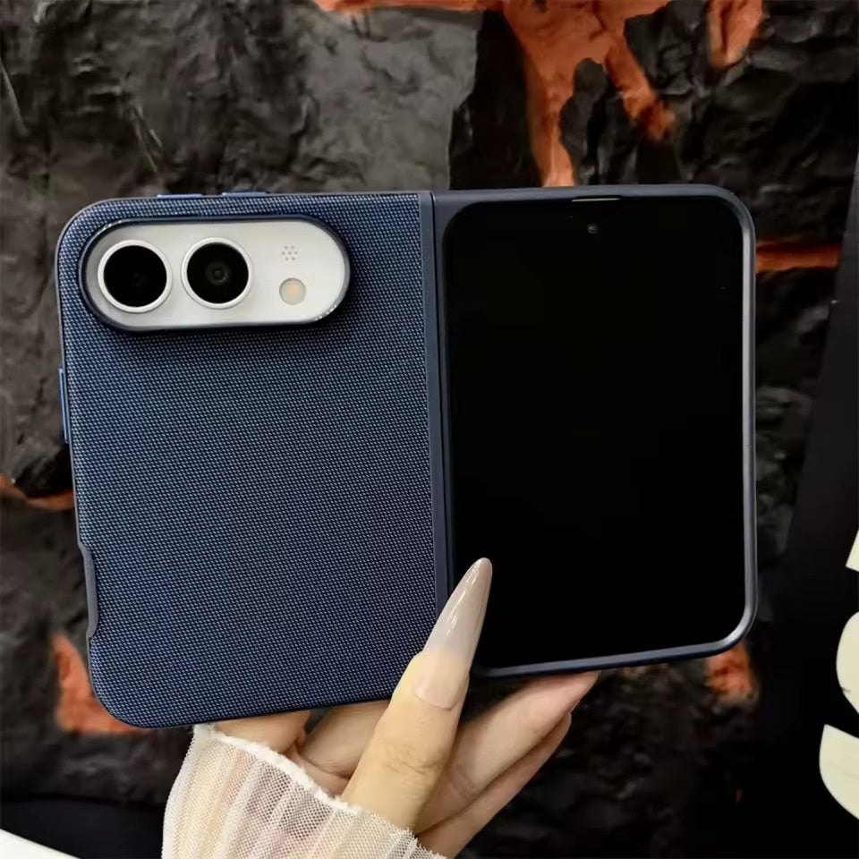 iPhone 18 Duo Tech Woven Magnetic Case - Dark blue