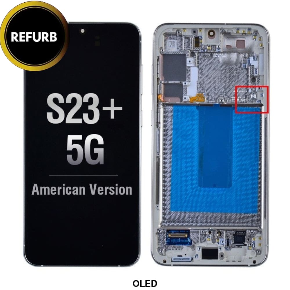 Galaxy S23 Plus S916 OLED Assembly w/Frame (SILVER) (Premium)